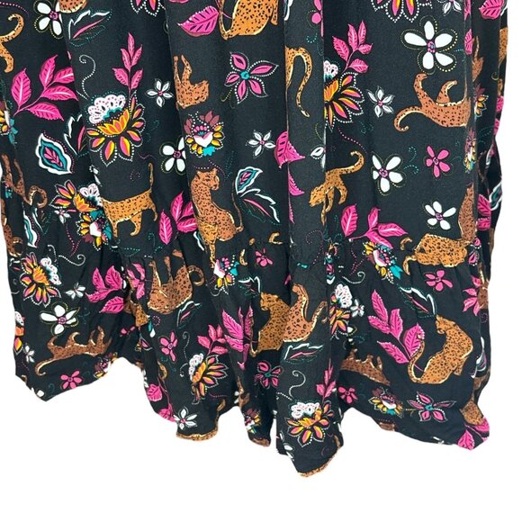 TORRID Midi Challis One-Shoulder Dress Size 4x Leopard Floral Print Stretch - Picture 6 of 16